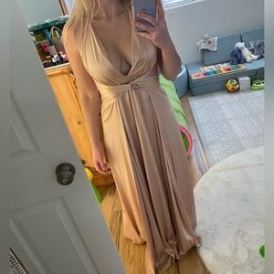 Tan maxi dress, elegant, size small